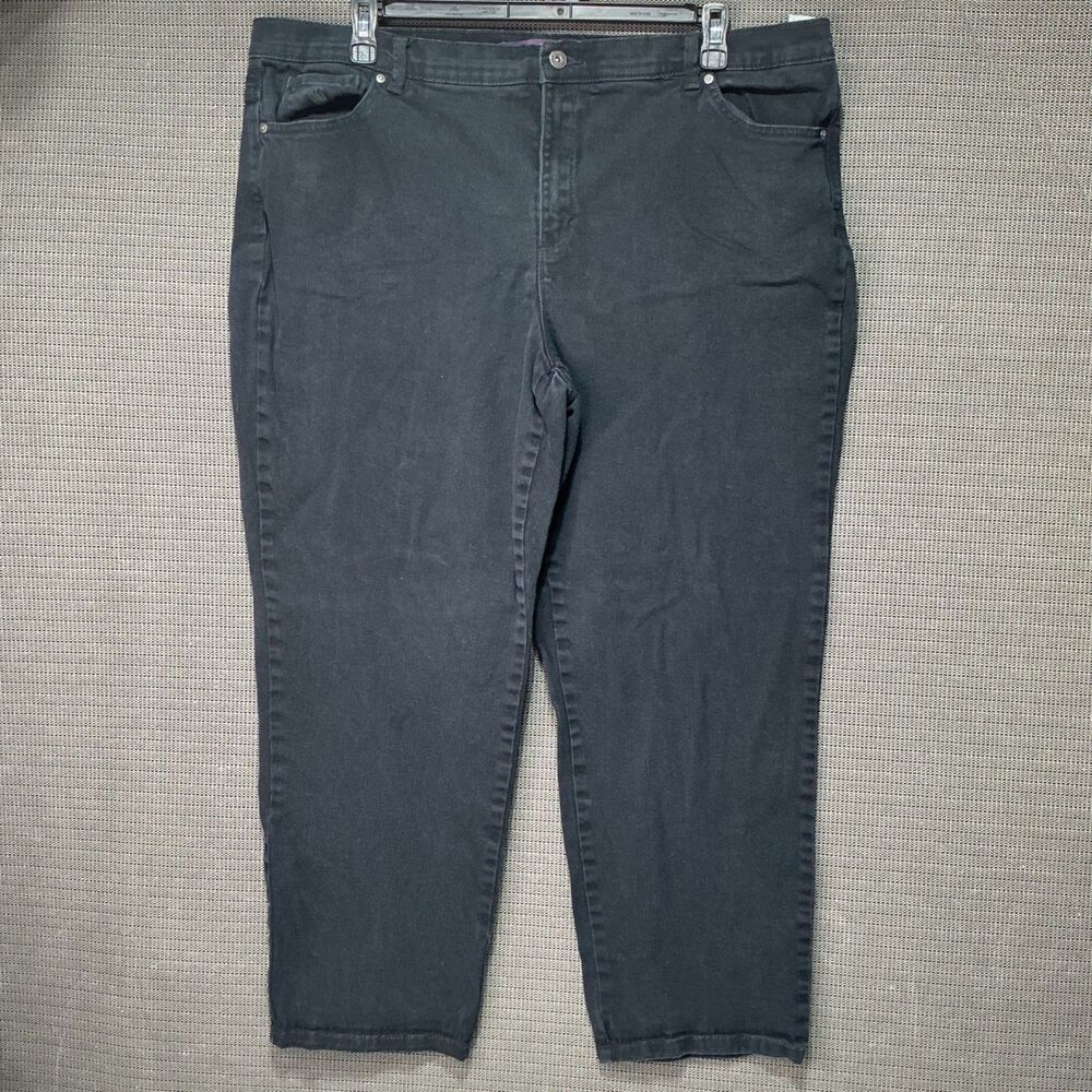 Gloria Vanderbilt Amanda Womens Black Jeans 20W Average Fit Cotton Blend Stretch